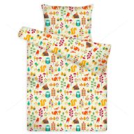   Gyermek paplan, párna garnitúra, Sárga róka (90×140 cm + 40×50 cm)