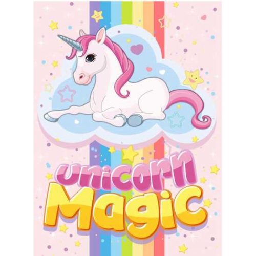 Unikornis/Unicorn Magic pléd/takaró, 100x140 cm