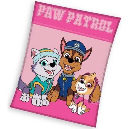 Mancs őrjárat/Paw Patrol pléd/takaró, pink, 100x140 cm (023)