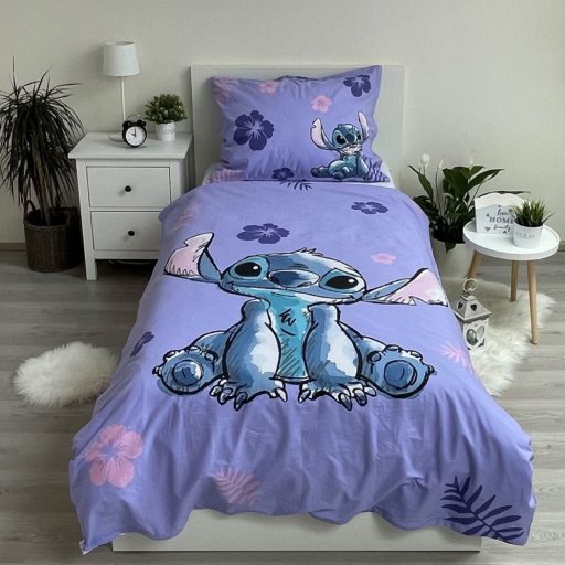  LILO és STITCH ágyneműhuzat, Purple, 140x200 + 70x90 cm