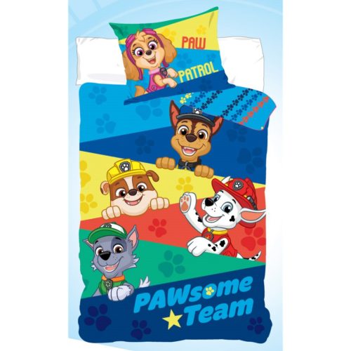 Mancs őrjárat/Paw Patrol ágyneműhuzat, Csíkos (100% pamut)