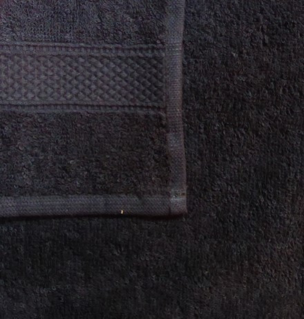 Frottír törölköző, fekete, 30x50 cm