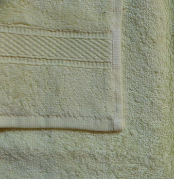 Frottír törölköző, Sárga - Halvány, 30x50 cm