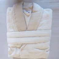   Frottír sálgalléros köntös, Beige elegante (1)(100% pamut), L